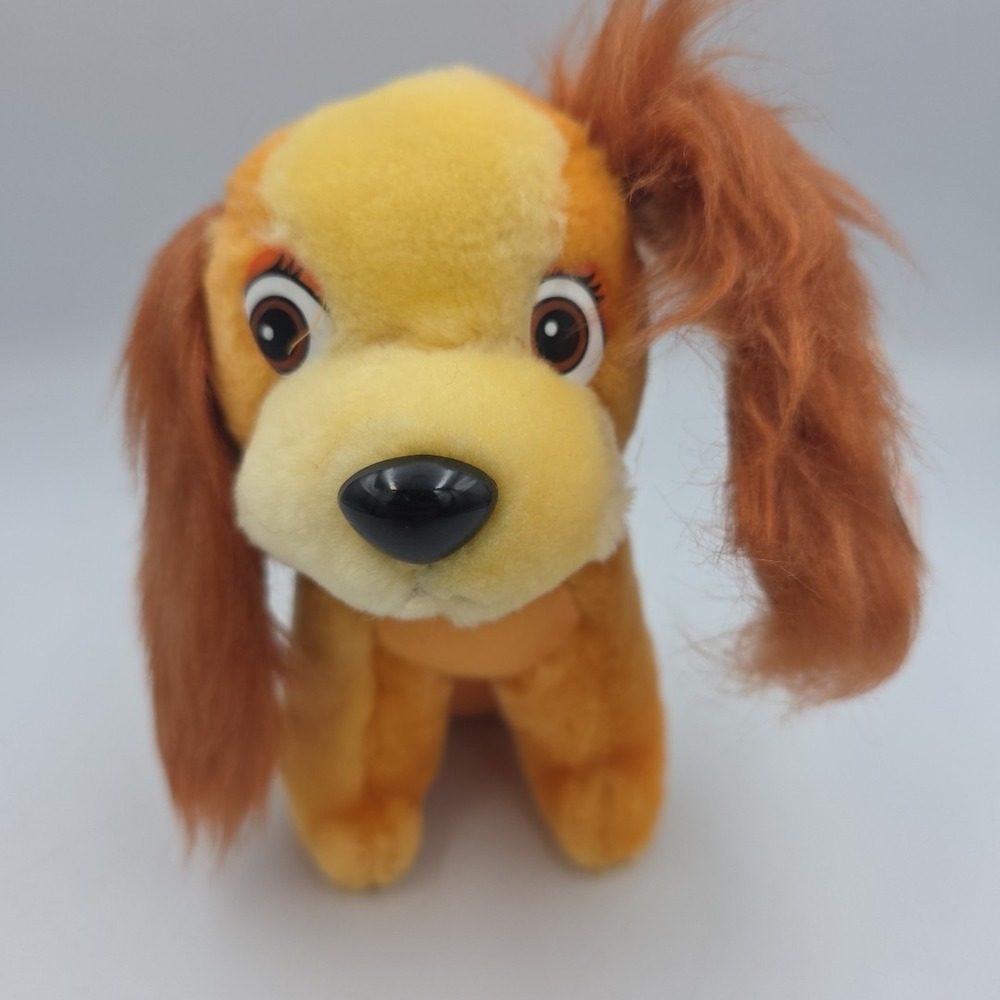 Vintage 1985 Walt Disney Classic‎ Lady And The Tramp Stuffed Plush LADY Dog 7"H